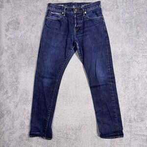 GAP 1969 Selvedge Jeans Mens 28x30 Raw Indigo Kaihara Japanese Denim Distressed